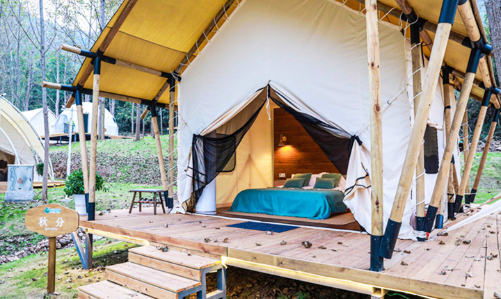 高级帐篷（高级双床/高级大床+早餐+1辆2座越野）
